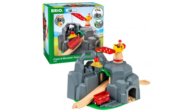 BRIO World - Crane & Mountain Tunnel