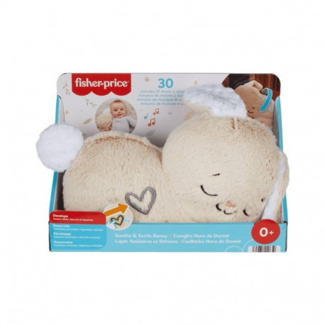 Fisher-Price Soothe & Settle Bunny Plush Baby Toy & Customizable Sound Machine with Motion