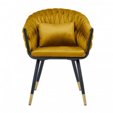 Chair FLORA golden yellow