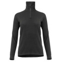 Wo WoolTerry Polo w/zip Jet Black - S