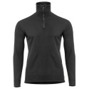 Me WoolTerry Polo w/zip Jet Black - L