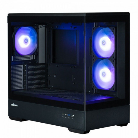 Arvutikorpus P30 V2 MicroATX mini-torn 3 RGB ventilaatorit, must