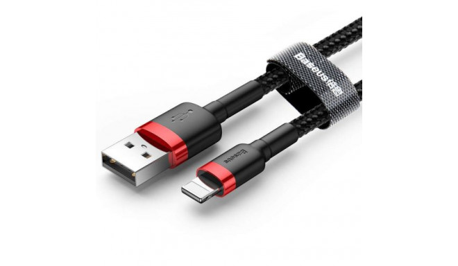 Baseus Lightning Cafule Cable 2.4A 0.5m Red + Black (CALKLF-A19)