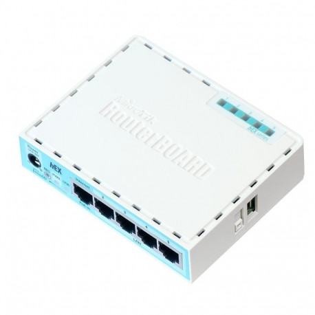 Mikrotik RB750GR3 juhtmega ruuter Gigabit Ethernet türkiissinine, valge