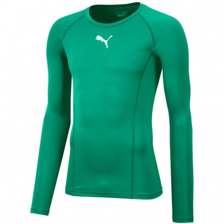 Puma meeste pikkade varrukatega alussärk Liga Baselayer Tee LS 655920 05 XL, roheline