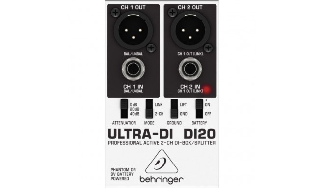 Behringer DI20 DI-box aktywny stereo