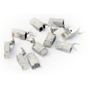 RJ45 pistik (8P8C) universaalne, cat.6A, varjestatud, AWG 24-22, 100 tk pakk.