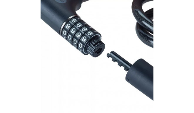 Bicycle cable with combination lock and key - YCC0/12/100/2 Black