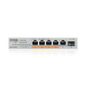 Zyxel XMG-105HP haldamata 2.5G Ethernet (100/1000/2500) toite üle Etherneti (PoE) hõbedane