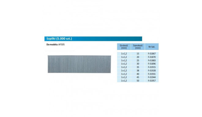 PINS 45mm AF505 jaoks, BOSTITCH BT13 asemel