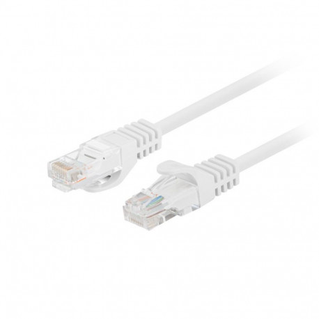 PATCHCORD CAT.5E UTP 1M WHITE FLUKE PASSED LANBERG 10-PACK