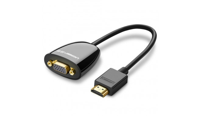 UGREEN MM105 Переходник HDMI на VGA, без звука (черный)