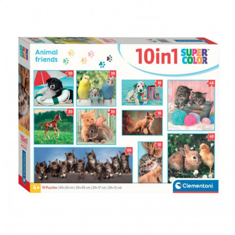 Clementoni pusle 10in1 Animal Friends
