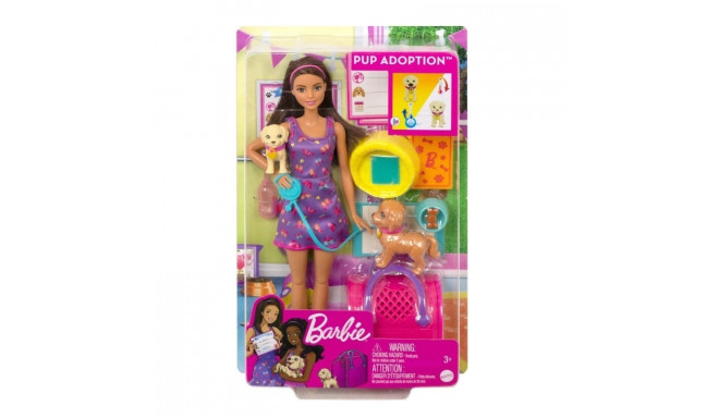 Doll Barbie and puppies