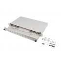 Fiber Optic Distribution Box 12XSC simplex/12XLC duplex rack 19 1U gray + accessories