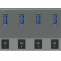 ICY BOX IB-HUB1701-C3 7xUSB Type-A, On-Off,al
