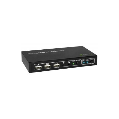 2-port HDMI/USB KVM switch 2x1 with audio