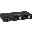 Techly switch 2-port HDMI/USB KVM 2x1 with audio