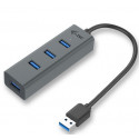 USB 3.0 Metal 4-port passive USB HUB, 4x port USB 3.0
