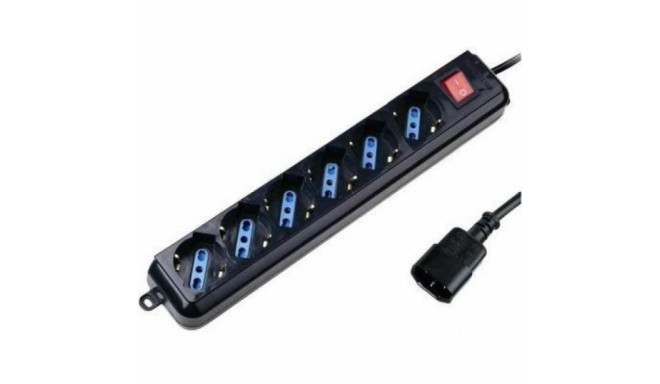 UPS power strip with 6 sockets, 1,5m black