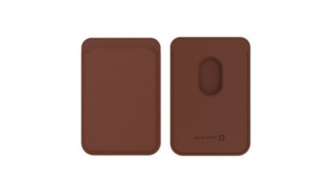 Evelatus Universal iPhone Genuine leather wallet with MagSafe Brown