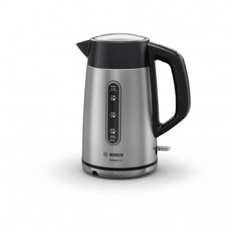 Bosch DesignLine TWK4P440 Veekeetja Elektriline 2400 W 1.7 L Roostevaba teras 360° pööratava alusega