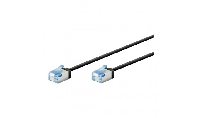 Goobay 74315 üli-paindlik CAT 6A patch-kaabel, õhuke, U/FTP, 0.15 m, must | Goobay