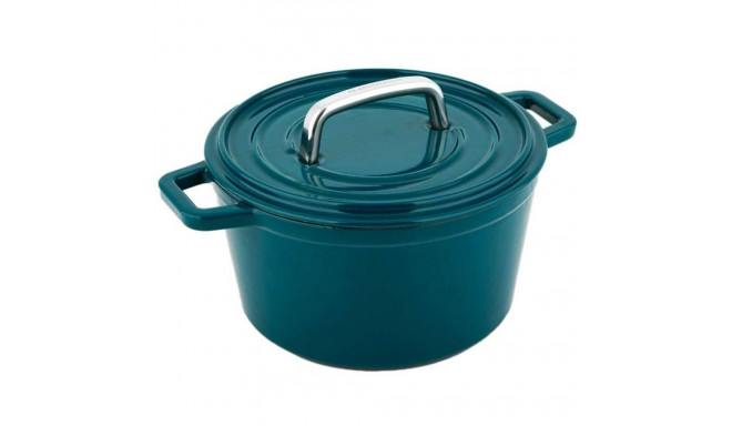 Cast iron pot CS Kochsysteme Alpen, 14 cm 085117, blue-green