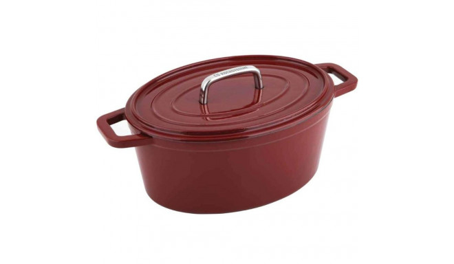 ALPEN 31cm cast iron oval casserole, red