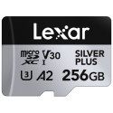 LEXAR MICROSDXC PROFESSIONAL SILVER PLUS UHS-I/U3/A2/4K R205/W150 (V30) 256GB