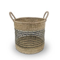 BASKET WITH HANDLES 35X35X32CM SEAGRASS