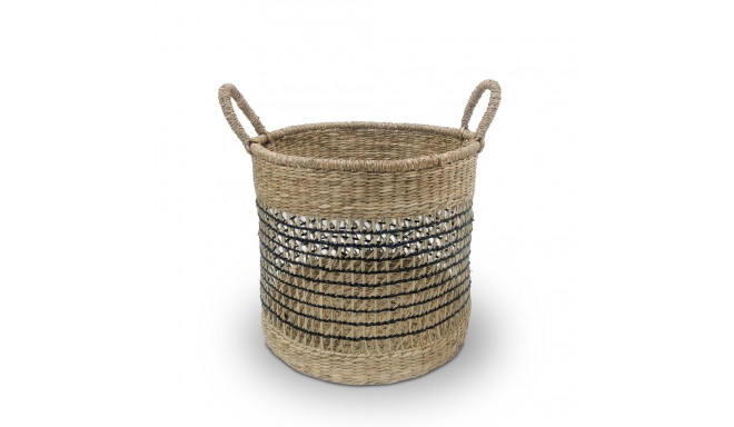 BASKET WITH HANDLES 35X35X32CM SEAGRASS