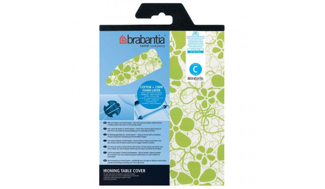 Brabantia 124x45 Beschuimd 2mm Ironing board top cover White, Green