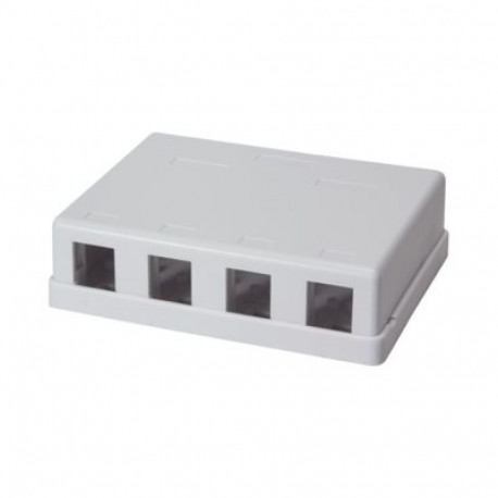 LOGILINK NK4034 LOGILINK- Keystone Surface Mount Box 4 port UTP, white, blank