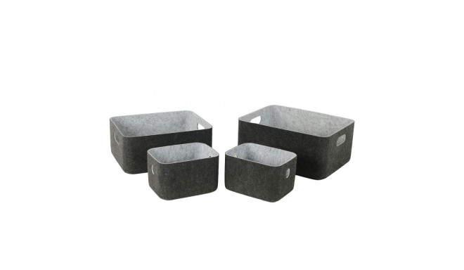 Basket LIDO FELT 36x27xH16cm, dark grey