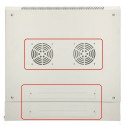 Wall cabinet rack 6U 600x600 gray two sections