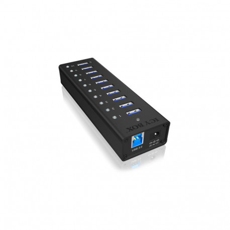 Raidsonic 10 port USB 3.0 Hub Icy Box IB-AC6110 Black