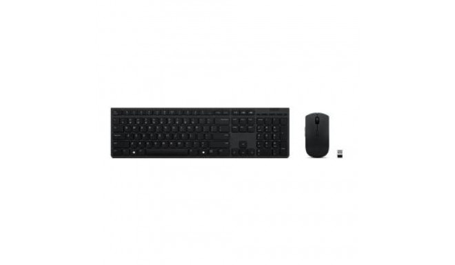 Lenovo Professional Wireless Rechargeable Keyboard and Mouse Combo US Euro Grey