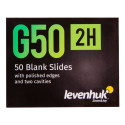 Levenhuk G50 2H Double Cavity Blank Slides, 50 pcs