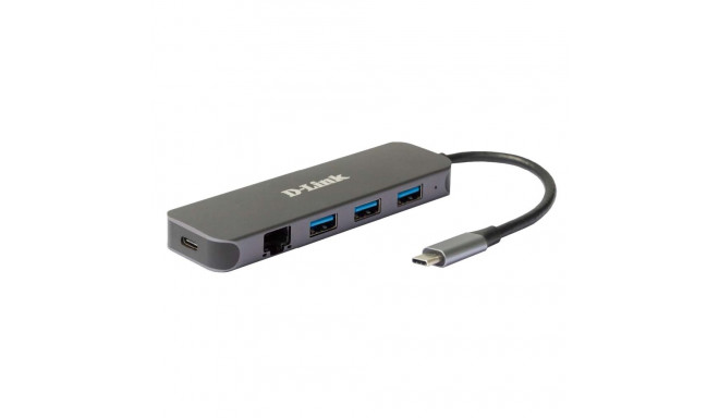 D-Link 5-ühes USB-C jaotur gigabitise Etherneti/toite edastusega DUB-2334