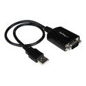 StarTech.com 1 ft USB to RS232 Serial DB9 Adapter Cable with COM Retention