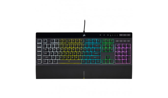 Corsair K55 RGB PRO mänguklaviatuur, RGB LED - must