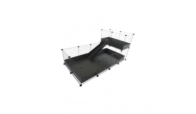 C&C modular cage one-storey 4x2 + Loft 2x1 + Black ramp