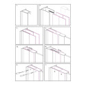 EXTENDING PROF WITH FITTING NERO 200 CM