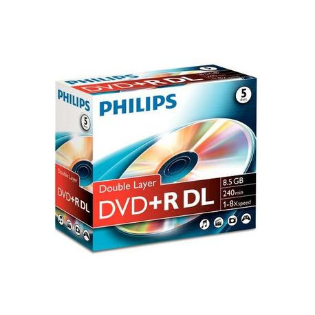 Philips DVD+R DL Double Layer 8.5GB x8 Jewel case