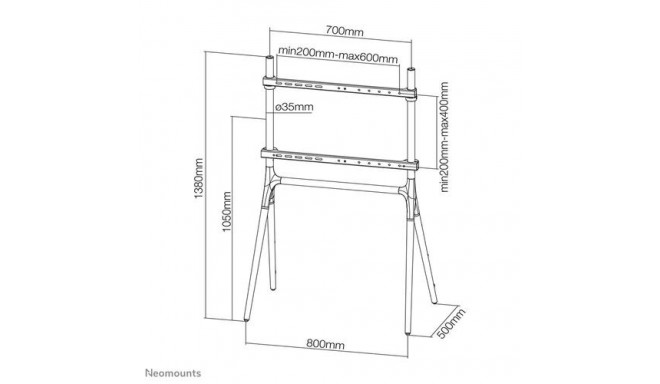 Neomounts NM-M1000BLACK TV floor stand 37-70"