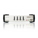 ATEN 4-Port USB - PS/2 VGA KVM Switch with Audio &amp; USB 2.0 Hub (KVM Cables included)