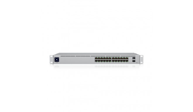 Switch: 16 x GbE PoE+, 8 x GbE, 2 x SFP,  Layer 2, räkitav, 95W
