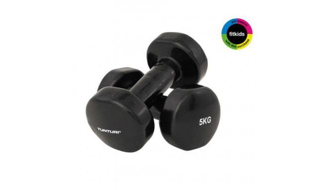 Tunturi vinüülhantlid 5,0 kg, must, 2tk