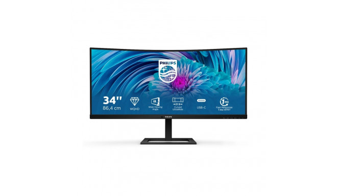 Warranty  month(s) | 346E2CUAE | 34  " | VA | WQHD | 21:9 | 4 ms | 300 cd/m2 | Black | HDMI ports qu